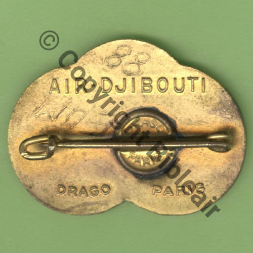 A1048 1954+ NH CDT.AIR BA.188 GAMOM.88 DJIBOUTI VAG NOIR  DrP+Past Dos lisse Marque droit AIR DJIBOUTI Email relief Src.Y.GENTY 